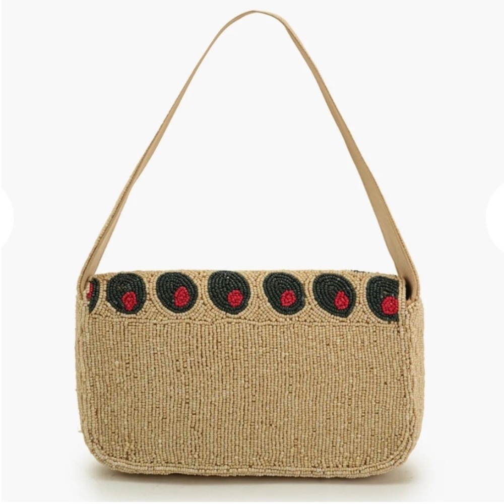America and Beyond olive martini beaded bag - Picture 2 of 2